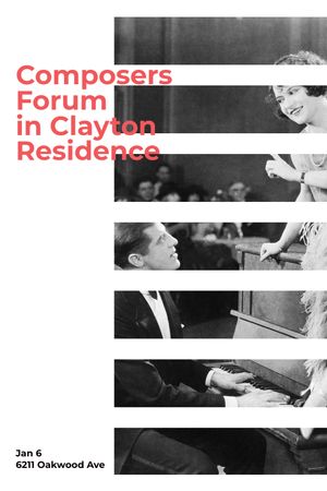 Composers Forum Invitation Pianist and Singer Tumblr – шаблон для дизайну