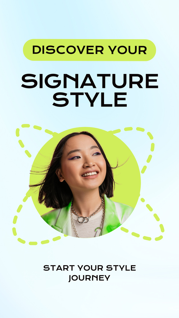 Plantilla de diseño de Discover Your Signature Style Instagram Story 