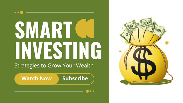 Designvorlage Smart Investment for Revenue Growth für Youtube Thumbnail