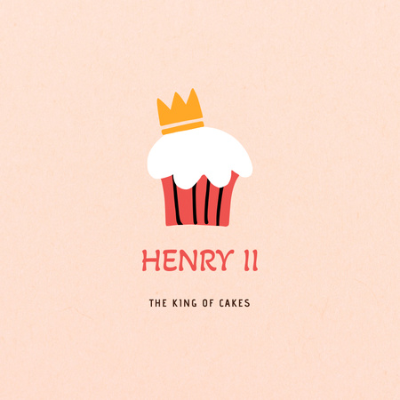 Sweet Bakery Ad Showcasing Yummy Cupcake Logo Design Template