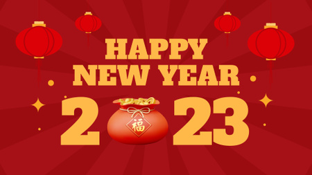 Designvorlage Happy New Year 2023 für FB event cover