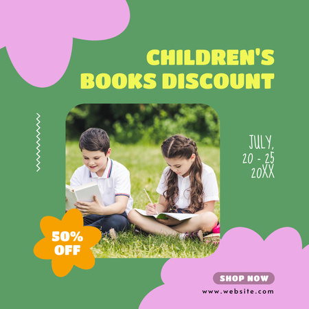 Children’s Book Discount Offer Instagram Design Template