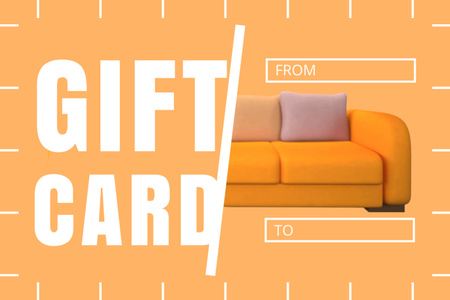 Gift Card Offer for Stylish Home Furniture Gift Certificate Design Template