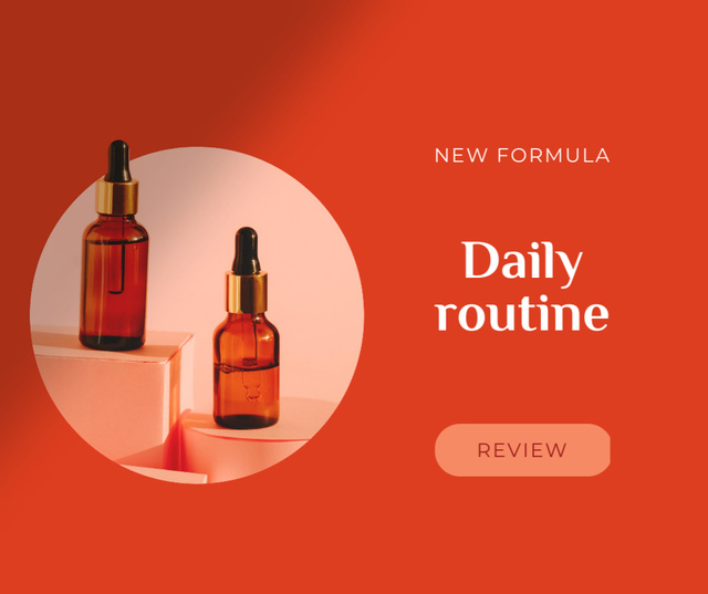 New Skincare formula serum Facebook Design Template