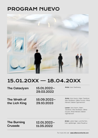Art Gallery Exhibition Announcement Poster B2 Design Template