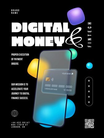 Digital Services Ad Poster 36x48in Modelo de Design