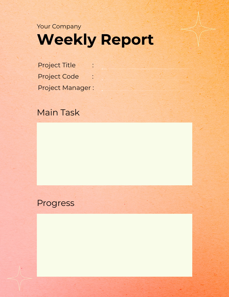 Szablon projektu Weekly Business Report Notepad 8.5x11in