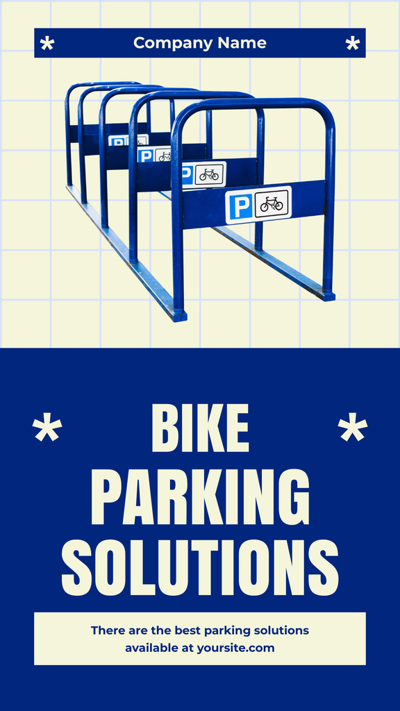 Designvorlage Offering Bicycle Parking Services During Event für Instagram Story