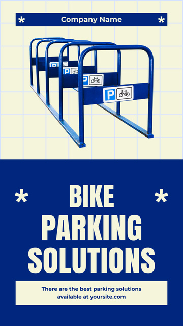 Offering Bicycle Parking Services During Event Instagram Story Tasarım Şablonu