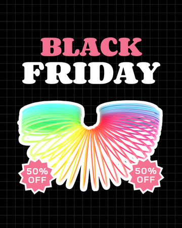 Redução de preços na Black Friday Instagram Post Vertical Modelo de Design
