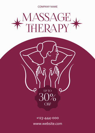 Designvorlage Discount on Body Massage Services für Flayer