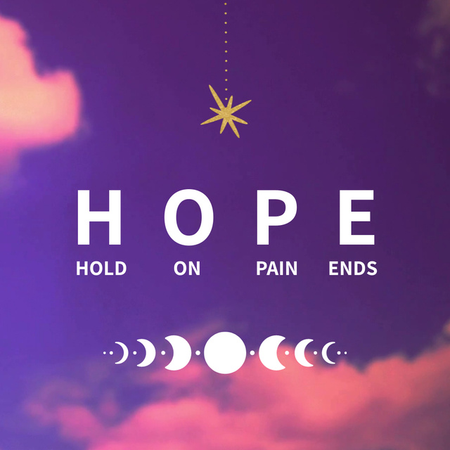 Plantilla de diseño de Motivational Quote About Hope And Resilience Animated Post 