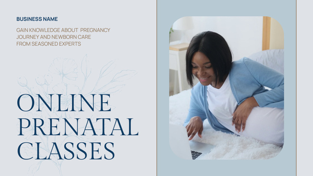 Plantilla de diseño de Reliable Online Prenatal Classes Promotion Full HD video 