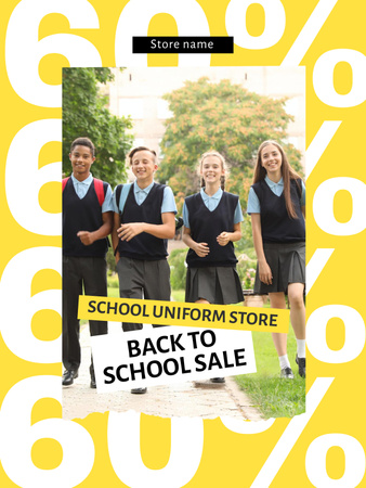 Back to School Special Offer with Teen Students Poster US Design Template