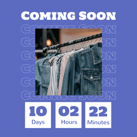 Ontwerpsjabloon van Instagram van Herenmode kledingverkoop met kleding op hangers