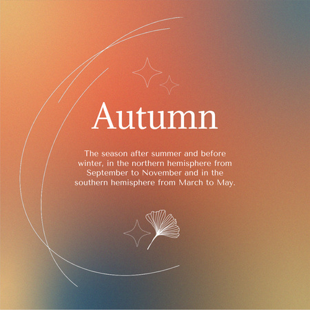 Designvorlage Interesting Fact about Autumn für Animated Post