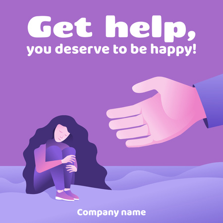 Care of Mental Health Motivation Animated Post Design Template