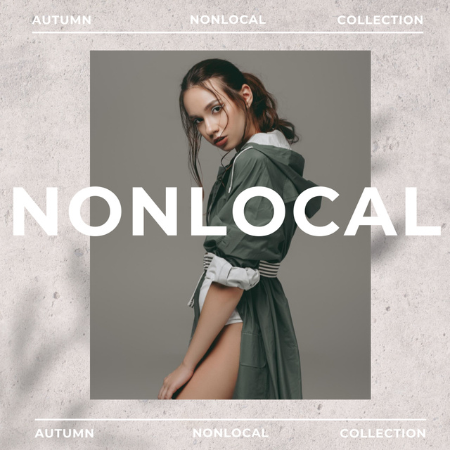 Modèle de visuel Autumn Collection Announcement with Girl in Stylish Outfit - Instagram