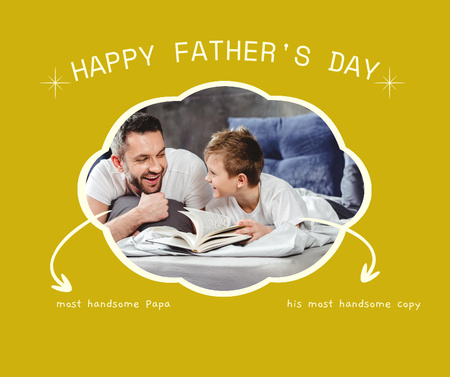 Designvorlage Father's Day Greeting für Facebook