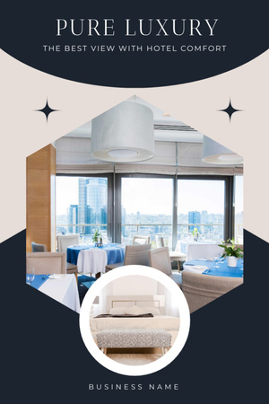 Luxury Hotel Advertisement with Modern Interior Tumblr Design Template