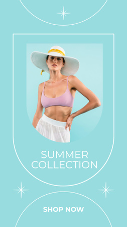 Oznámení letní kolekce dámského oblečení Instagram Story Šablona návrhu