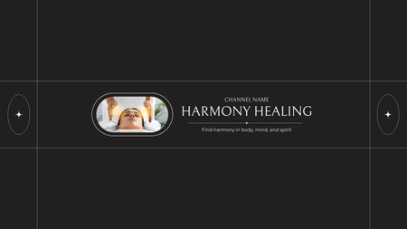 Plantilla de diseño de Curación de armonía con energía en episodio de vlog Youtube 