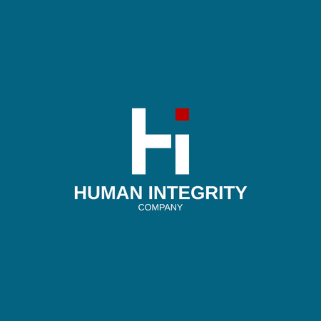 Návrh loga lidské integrity Logo Šablona návrhu