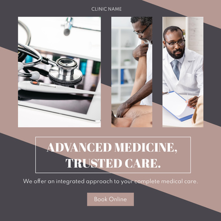 Ontwerpsjabloon van Instagram van Advanced Medicine Service Offer