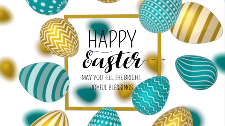 Happy Easter Day postcard Full HD video Design Template