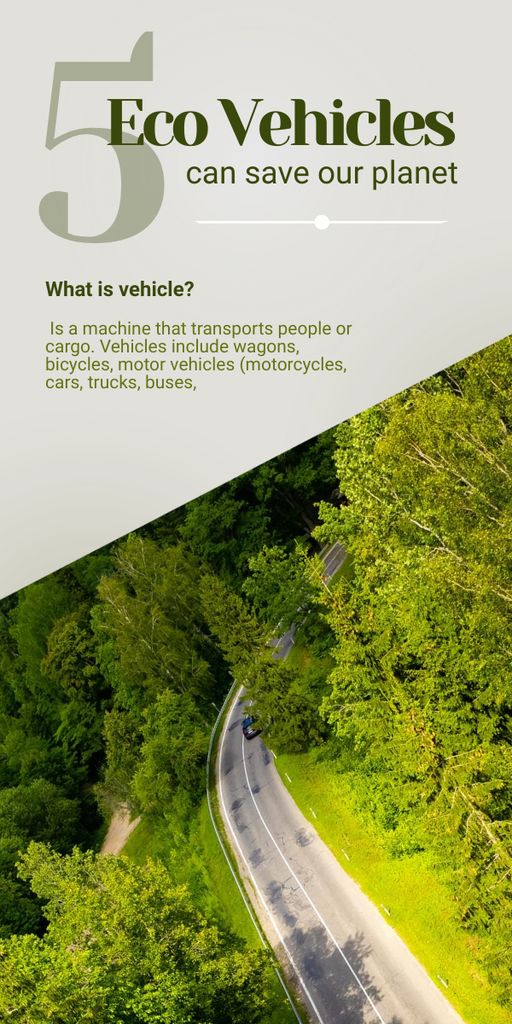 Szablon projektu Eco Vehicles Can Save Our Planet Graphic
