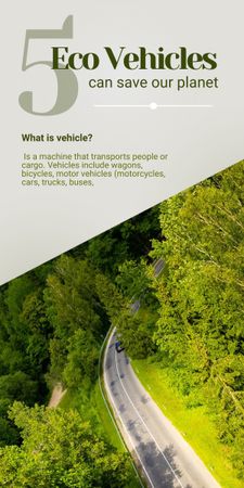 Modèle de visuel Les véhicules écologiques peuvent sauver notre planète - Graphic