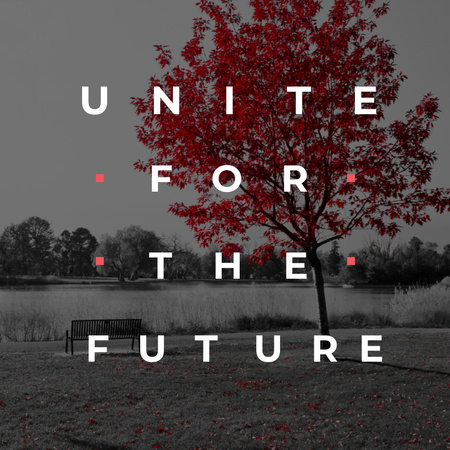 Concept of Unite for the future  Instagram Design Template