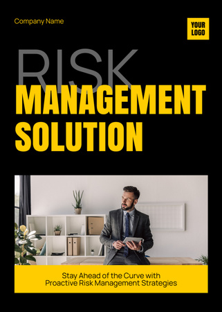 Overview of Risk Management Solutions Flayer Design Template