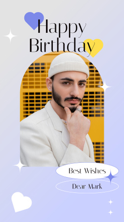 Best Wishes to Birthday Man Instagram Story Design Template