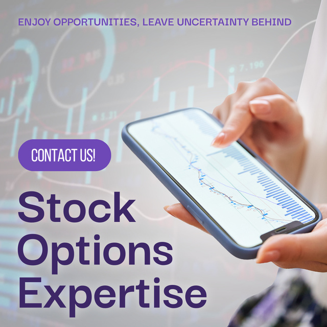 Modèle de visuel Stock Trading Expertise Service Offer - Animated Post