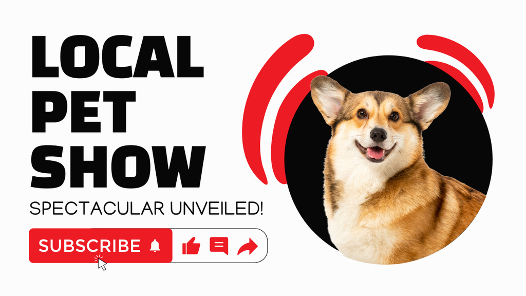 Announcement of Spectacular Pet Show Youtube Thumbnailデザインテンプレート