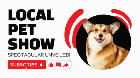Oznámení o velkolepé výstavě zvířat Youtube Thumbnail Šablona návrhu