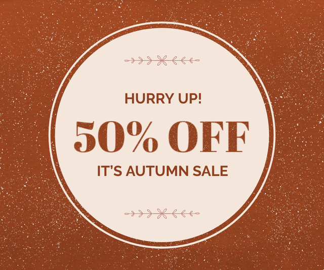 Fall Price Reduction Announcement In Orange Large Rectangle Design Template