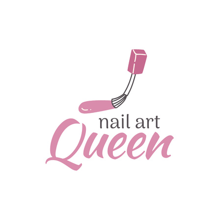 Plantilla de diseño de Servicios de uñas profesionales ofrecidos con esmalte en blanco Logo 
