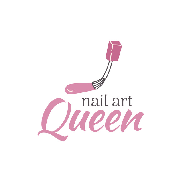 Professional Nail Services Offered With Polish In White Logo Modelo de Design