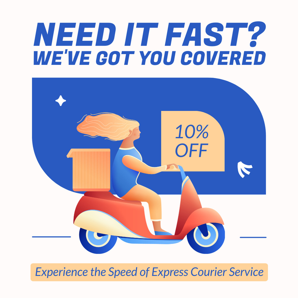 Speedy Delivery Services Ad Instagram Design Template