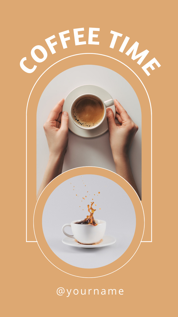 Coffe Time in Pastel Backgraund Instagram Story Πρότυπο σχεδίασης