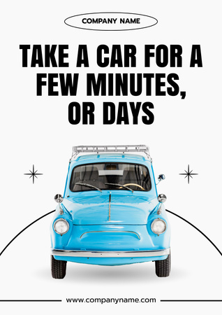 Car Rent Services Offer Poster Šablona návrhu