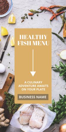 Offer of Healthy Fish Menu Graphic Design Template