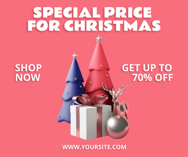 Special Offer for Christmas Facebook Design Template