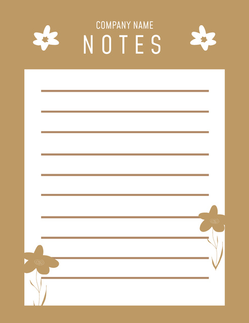 Plantilla de diseño de Simple Daily Plans Checklist on Brown Notepad 107x139mm 
