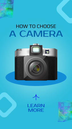 Ontwerpsjabloon van Instagram Video Story van Helpful Tips About Choosing Camera For Photography