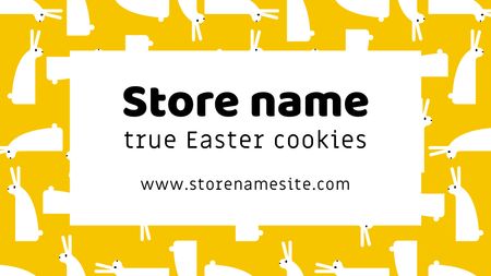 Designvorlage Offer of Easter Cookies für Label 3.5x2in
