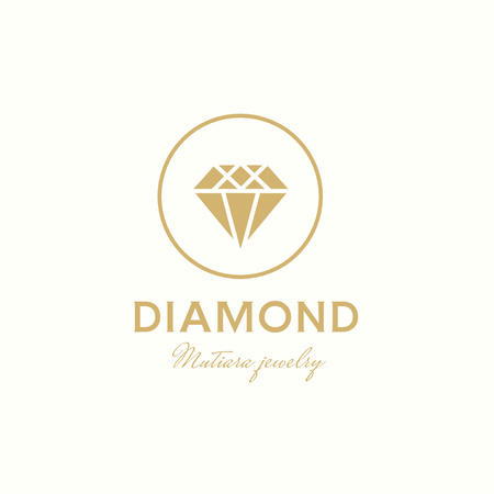 Szablon projektu Jewelry Store Ad with Diamond Logo