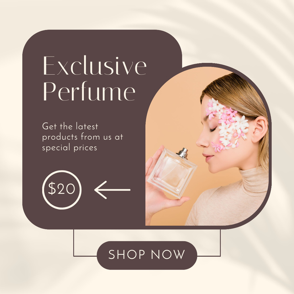 Designvorlage Exclusive Female Perfume Offer für Instagram